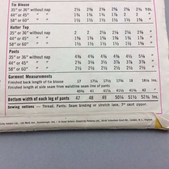 Vintage 70s Simplicity Pattern 5355 Wrap Blouse Halter Top Pants CUT 36" Bust - Picture 5 of 14